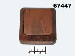 Выключатель 1-клавишный накладной TDM (Ладога) бук (1801-0027)