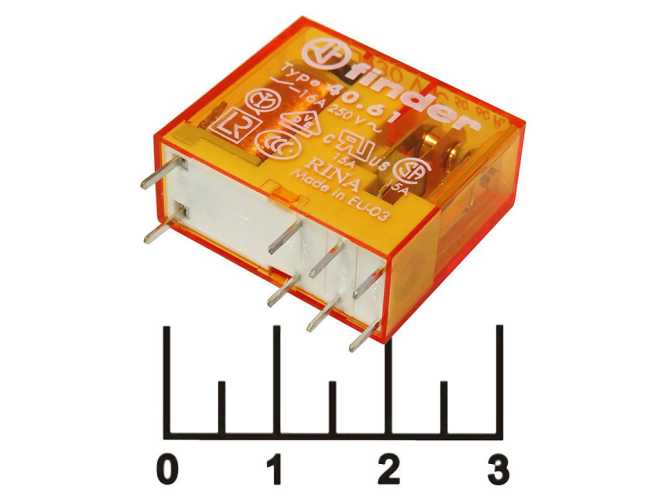 Реле ~220V 16A/250V 40.61.8.230.0000 Finder (343057)
