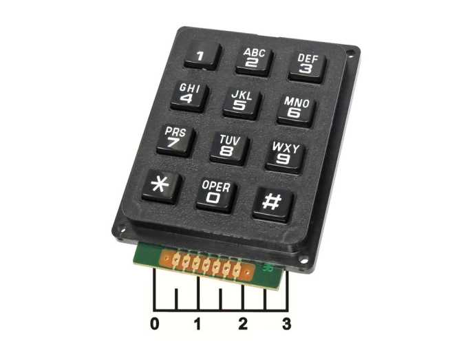 Клавиатура 12 кнопок AK-304-A-BBW