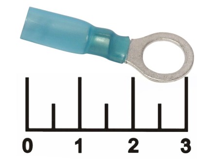 Клемма кольцевая 8мм синяя термоусадочная (RV2-8)