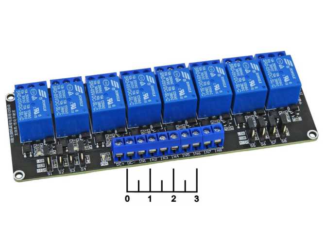 Радиоконструктор Arduino 8 канальное исполнительное устройство 5V ZS-1-RELAY-8