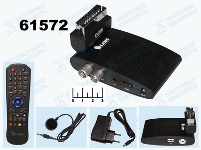 Ресивер цифровой телевизионный DVB-T2 Lans DTR-100 + медиаплеер