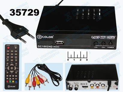 Ресивер цифровой телевизионный DVB-T2 Color DC1002HD mini + медиаплеер