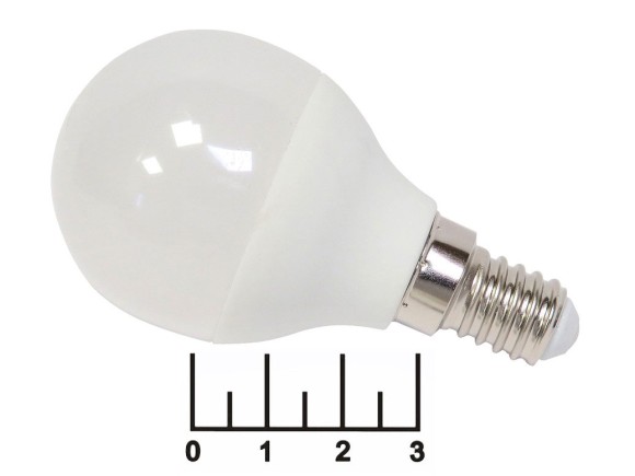 Лампа светодиодная 220V 7.5W E14 4500K белый шар G45 Космос (45*79)