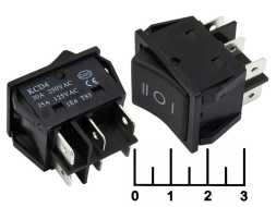 Выключатель 250/30 250V 30A KCD4 черный 3-х позиционный с фиксацией 6 контактов