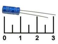 Конденсатор электролитический ECAP 10мкФ 50В 10/50V 0511 105C (JRB)