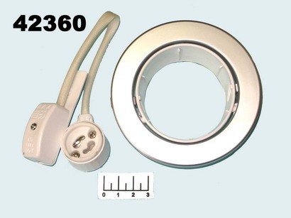 Светильник для лампы GU10 встраиваемый поворотный G63 Ecola (95*100) серебро
