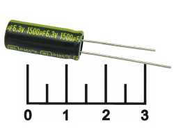 Конденсатор электролитический ECAP 1500 мкФ 6.3В 1500/6.3V 0820 105C (WL)