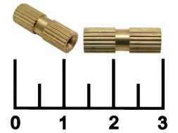 Втулка с внутренней резьбой М3*15*5.5 латунь
