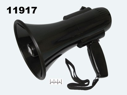 Мегафон ручной MG-206RU+L1 с сиреной + USB черный (3*D)