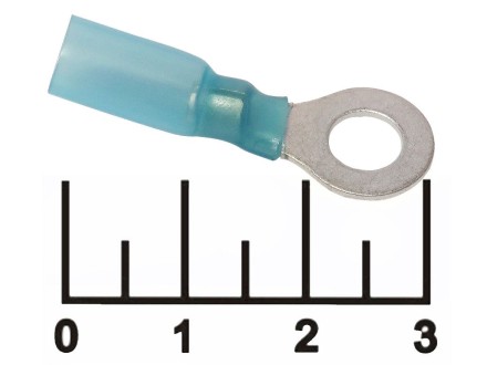 Клемма кольцевая 6мм синяя термоусадочная (RV2-6)