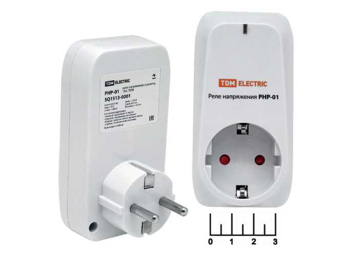 Реле контроля напряжения РНР-01 16A TDM (30сек) (розеточное) (SQ15134-0001)