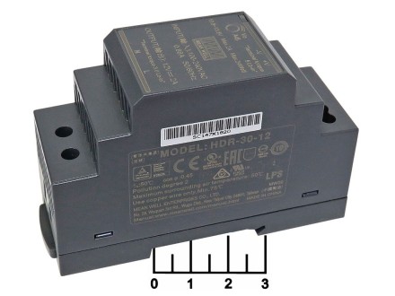 Блок питания 12V 2A HDR-30-12 на DIN-рейку