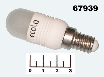 Лампа светодиодная 220V 3.3W E14 2700K белый теплый (23*72) Ecola B4TW33ELC
