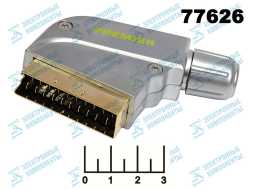 Разъем Скарт штекер металл gold