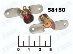 Патрон для лампы E10 под 2 винта FC10