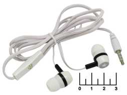 Наушники (гарнитура) SY-306 (Hands Free) (белые,голубые)