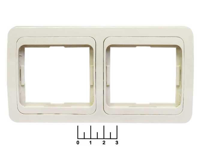 Рамка 2* горизонтальная Universal (Валери) слоновая кость