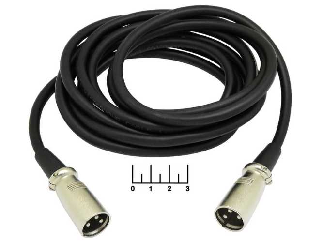 Шнур XLR-XLR штекер 3м металл