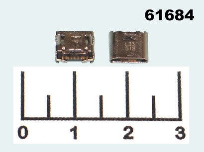 РАЗЪЕМ ПИТАНИЯ MICRO USB 7PIN ГНЕЗДО SAMSUNG I9082/I9060 (РЗ-3559)