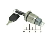 Выключатель ключ 2-х позиционный 3 контакта металл LAS1-AGQ-11Y/21/N