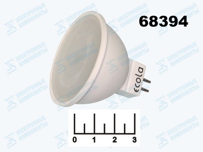 Лампа светодиодная 220V 5.4W MR16 GU5.3 4200K белый матовая Ecola (48*50) M2UV54ELB (432lm)