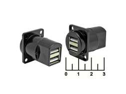 Переходник USB 2.1 4 гнезда в панель (20-0159)
