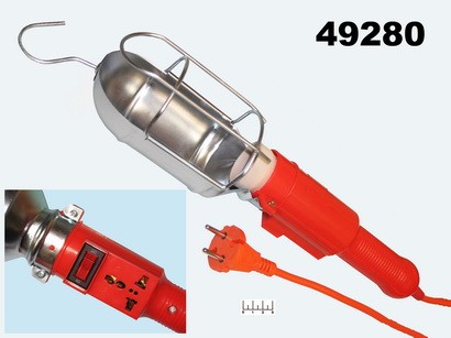 Светильник-переноска 220V 60W 10м с выключателем + розетка Universal СП-10-ВР (966U-0210) (решетка)