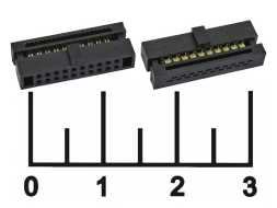 Разъем 20pin гнездо на шлейф шаг 1.27мм IDC-20