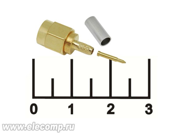 Разъем SMA штекер обжимной RG-316 gold (SMA-C316P)