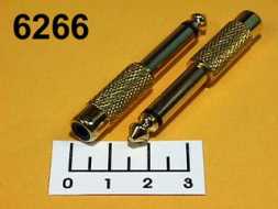 Переходник AUD 6.3 штекер моно/RCA гнездо gold металл (7-0162G)