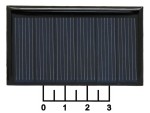 Солнечная батарея 36*62мм 3V 90mA