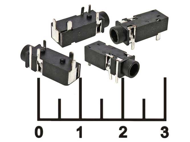 Разъем AUD 3.5 гнездо стерео на плату (S1564/HI-11)