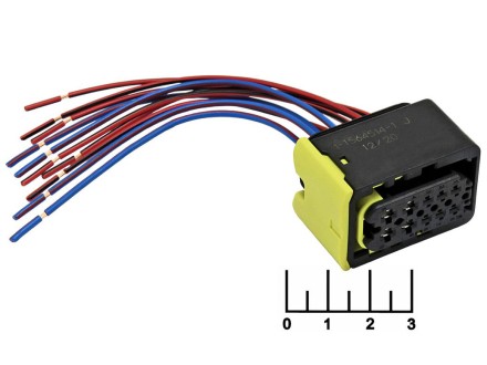 Разъем 10pin гнездо влагозащищенный на проводе 115645141 Cargen (AX539)