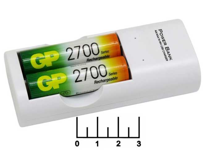 Зарядное устройство GP GP270AAHC/CPBR-2CR2 с аккумулятором AA*2.7A (2 штуки) (AA/AAA)