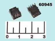 Разъем питания mini USB 5pin гнездо 4 крепежа №1 (S2307) (USB-5FD) (USB/MU-005-10)