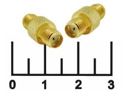 Переходник SMA 2 гнезда gold