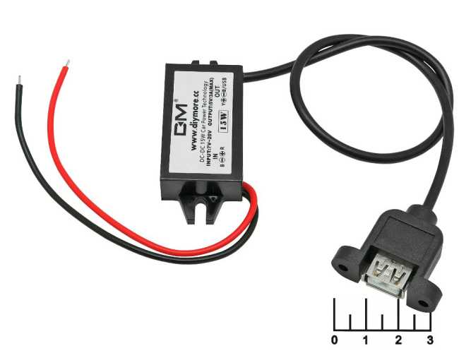 Преобразователь DC/DC вход 7-20V/выход 5V 3A USB (понижающий)