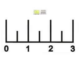 Светодиод LED 1W 6-6.1V 150mA 100-110lm 6000K (3030) SMD (мал.конт +)