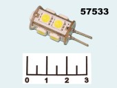 Лампа светодиодная 12V 1.2W G4 6500K белый холодный 9LED Uniel