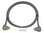 Шнур HDMI-HDMI 1.5м gold металл (шелк) угол Choseal 4K
