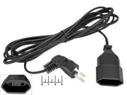 Удлинитель электрический 1/3м Y001/ST2 B03F (max-2.5A) (угол)