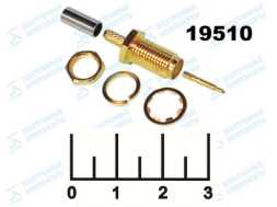 Разъем SMA гнездо реверс обжимной gold RG-174