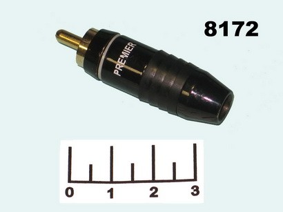 Разъем RCA штекер gold Premier (1-224G)