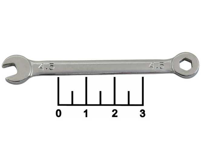 Ключ гаечный рожковый/накидной 4.5/4.5мм mini