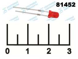 Светодиод LED 3red 30mcd 20d (GNL-3014URD)