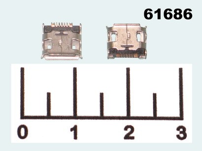 Разъем питания micro USB 7pin гнездо (г/ж) 4 крепежа Samsung I5510/S5330/S5570/C3222 (P3-2261) тип 1