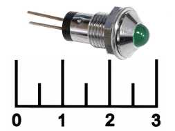 Светодиод 3V в металле зеленый L-9-IL-M8-02A-5MM-G (8мм)
