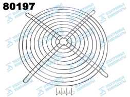 Решетка для вентилятора 200*200мм (010254(200*200)R)