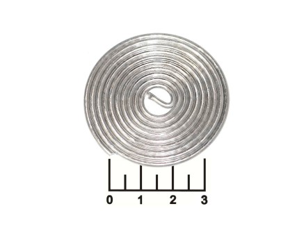 Припой ПОС-61 2мм 1м с канифолью спираль 191008
